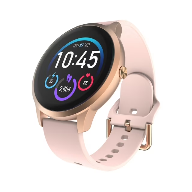 Photo 1 of iTech Elite 3 Unisex Adult Round Smart Watch, Blush, Silicone Strap Pink