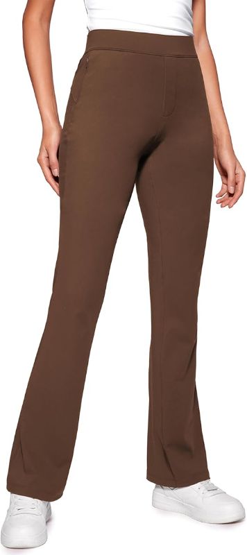 Photo 1 of Large 12 CRZ YOGA 4-Way Stretch Flare Womens Pants Tall 31" Dress Work Casual High Waisted Lounge Sweatpants with Zip Pockets