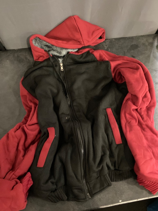 Photo 1 of XL Men's Zip Up Hoodie Heavyweight Winter Sweatshirt Fleece Sherpa Lined Warm Jacket