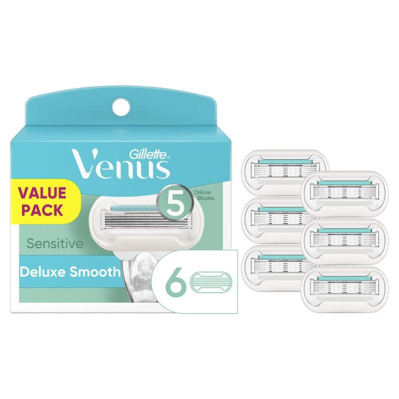 Photo 1 of Gillette Venus Extra Smooth Sensitive Womens Razor Blade Refills, 6 Count, Designed for Women with Sensitive Skin