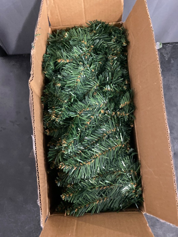 Photo 1 of Christmas Garland 9ft with 50 Led, 320 Tips Prelit Fraser Fir Xmas Garland with 50 LED Lights, Lush and Classics Green Style for Indoor Outdoor Home Decoration
