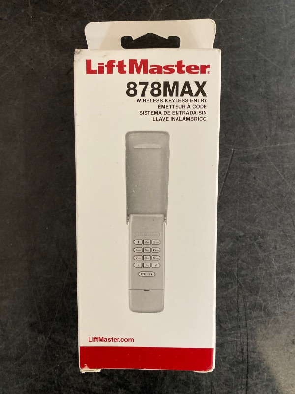 Photo 1 of LiftMaster 878MAX Garage Door Keypad Wireless and Keyless Entry System for Easy Entry