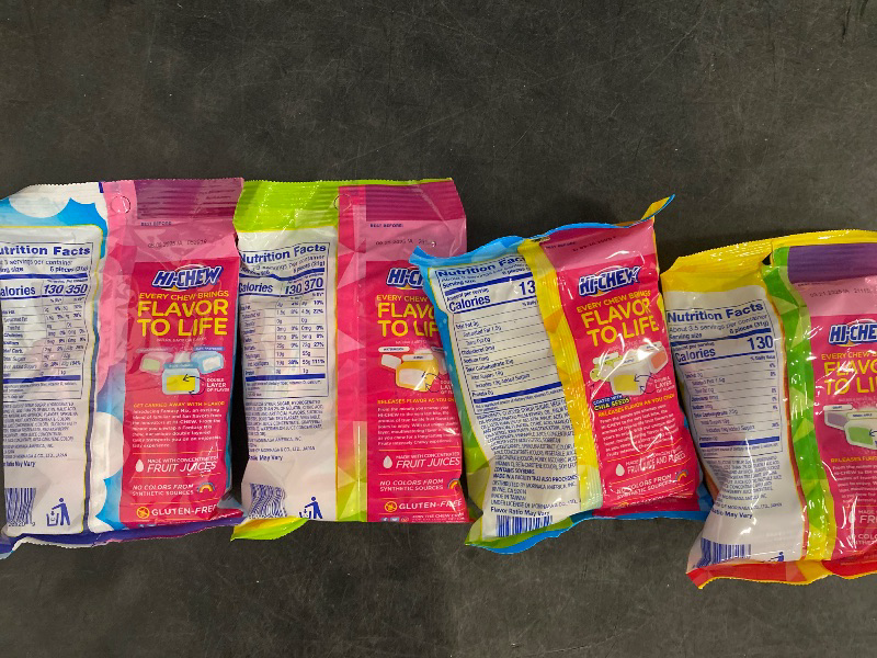 Photo 1 of HI-CHEW Variety Mix, Pack of 4 Bags - 17 Flavor Assort Sweet and Sour Chewy Candy, Unique Fun Soft - Immensely Juicy Fruity Candy Flavors - Individually Wrapped for Sharing