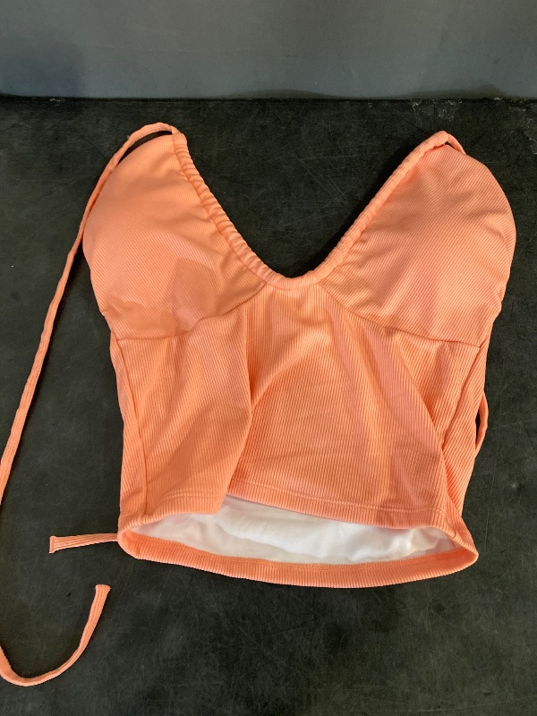 Photo 1 of Small Honlyps Padded Crop Tank Tops for Women Ribbed Sexy Camisole Halter Tie V Neck Top Backless Shirts Going Out Trendy Summer