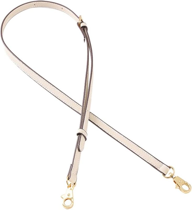 Photo 1 of Leather Strap for Purse Replacement Handbags Straps Purse Straps for Handbags Gold Lobster Clasp Beige Lychee