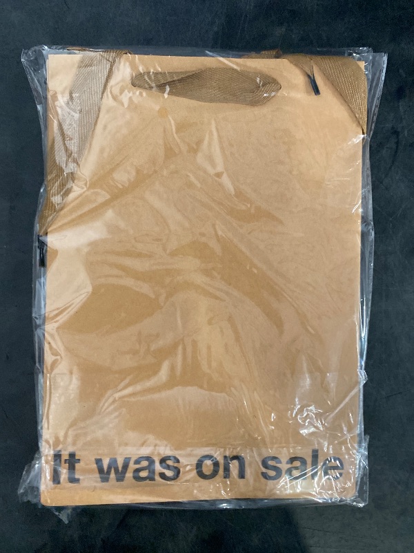 Photo 1 of 2CT. MilkToast Brands It Was On S ale Funny Gift Bags - 2 Piece Set , Inappropriate Snarky Wrapping for Birthdays, Perfect for Friends, Coworkers, Office Parties, White Elephant, and Quirky Adult Humor