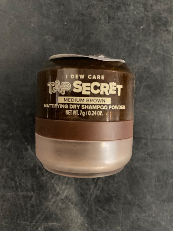 Photo 1 of I DEW CARE Biotin Clarifying Dry Shampoo - Tap Secret Medium Brown | Strengthening & Volumizing, Powder Type, Refillable, Travel size, Non-aerosol, Brunette, Korean Ginseng, Easter Basket, 0.24 Oz