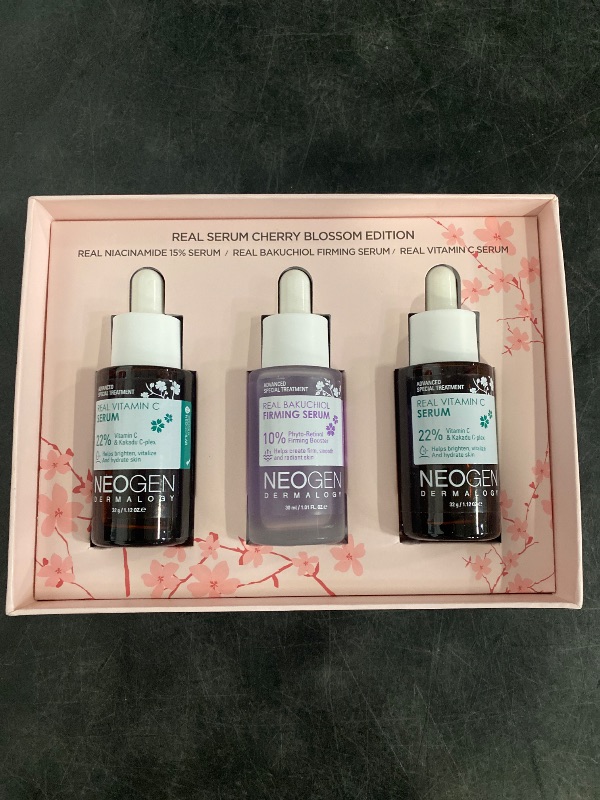 Photo 1 of Neogen Dermalogy Real Serum Collection - Niacinamide, Vitamin C, Retinol, Bakuchiol, Panthenol, Peptide to combat acne, pigmentation, wrinkles, dry skin, dullness - Korean Skin Care