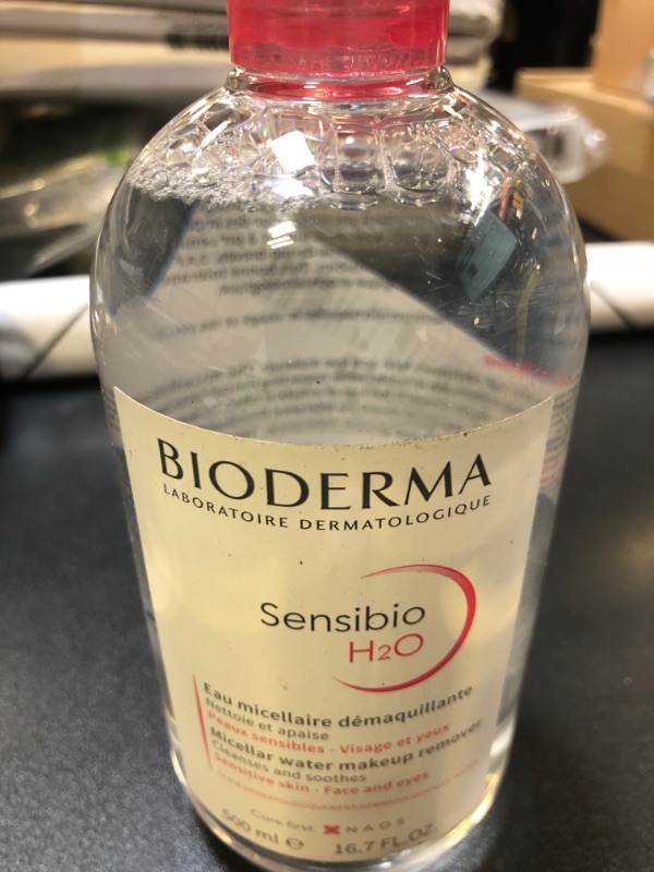 Photo 2 of Bioderma Sensibio H2O Micellar Water, Makeup Remover, Gentle for Skin, Fragrance-Free & Alcohol-Free, No Rinse Skincare With Micellar Technology for Normal To Sensitive Skin Types 16.7 Fl Oz (Pack of 1)