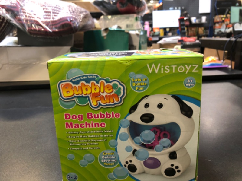 Photo 2 of WisToyz Bubble Machine Dog Bubble Blower 500+ Bubbles Per Minute