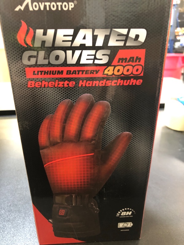 Photo 1 of MOVTOTOP HEATED GLOVES  MAH LITHIUM BATTERY 4000 