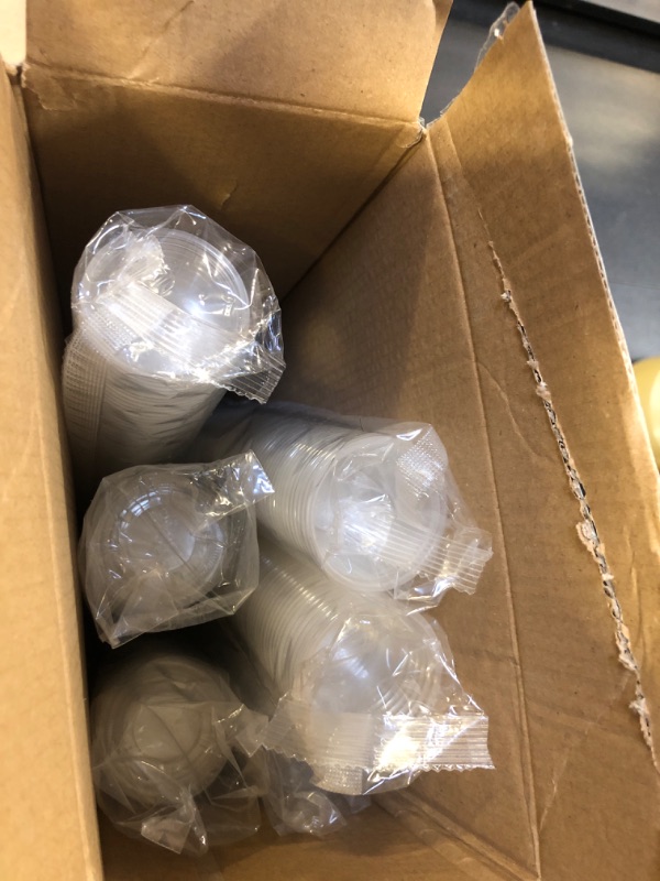 Photo 1 of [400 Sets - 1 oz] Disposable Plastic Portion Cups with Lids, Small Plastic Condiment Containers for Sauce, 1 oz Jelly Shot Cups Shot Cups, Souffle Cups