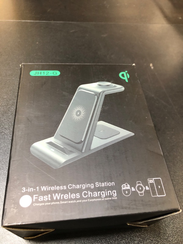 Photo 3 of 3 in 1 Wireless Charger Compatible for Google Pixel Watch Only, Wireless Charging Station for Pixel 8/7/6 Pro/7a, Pixel Buds Pro, Charger Stand Compatible with iPhone/Air Pods (Not for Pixel Watch 2)