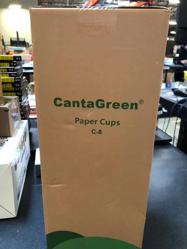 Photo 2 of CantaGreen 200 Count 8 OZ Heavy-duty White Paper Coffee Cups, Disposable Hot and Cold Cup