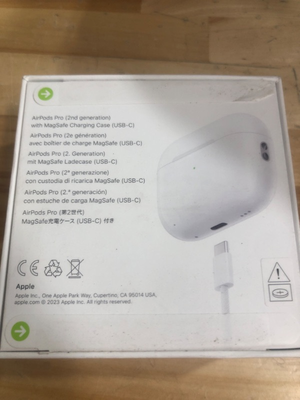 Photo 2 of Apple AirPods Pro (2nd Generation) Wireless Ear Buds with USB-C Charging