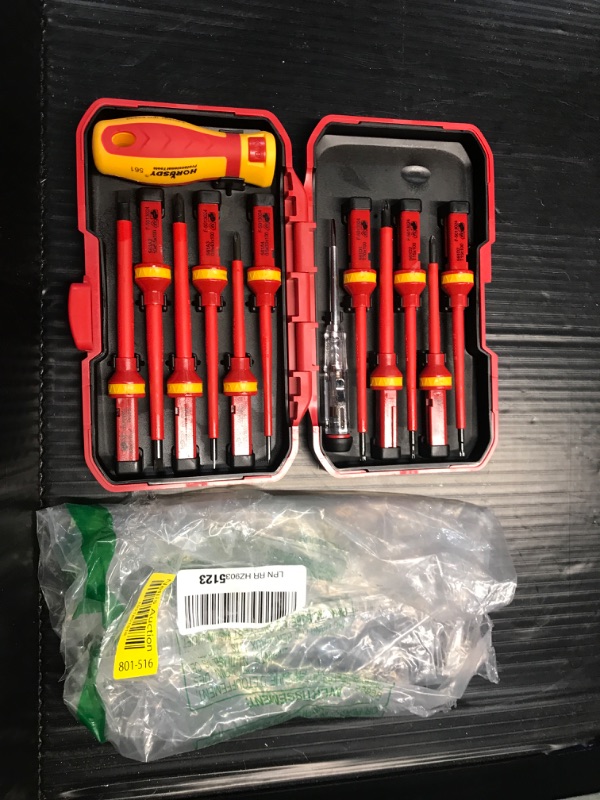 Photo 1 of 1000V Insulated Electrician Screwdriver Set - 13-Piece Professional Electrical Screwdriver Set Insulation Handle CRV Steel Magnetic Phillips Slotted Pozi Torx Tips VDE & GS Certified