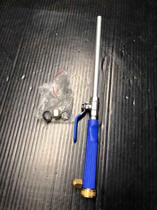 Photo 1 of (May Be Missing Parts) 
CONGDAREN Jet Nozzle Power Washer for Garden Hose Hydro Jet Nozzle 2-in-1 High Pressure Washer Tools with 2 Different Nozzles and Hose Quick Connectors, Blue, CDR-7