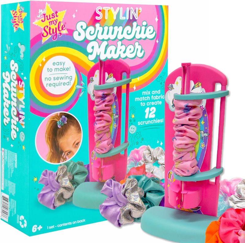 Photo 1 of 
Just My Style D.I.Y. Scrunchie Maker by Horizon Group USA, Design Your Own Colorful Satin Scrunchies Hair Bands, Easy-to-Use Tool & Gemstones Included