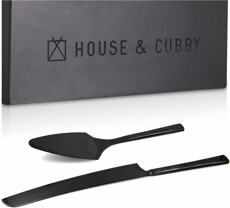 Photo 1 of 
House & Cubby Wedding Cake Knife and Server Set - Black Cake Cutting Set for Wedding Serving and Cutting. Our Black Knife Set is the Perfect Wedding...