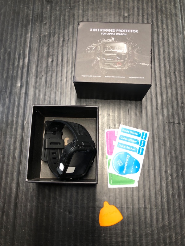 Photo 1 of **READ NOTES**
Goton 3 in 1 Waterproof Case and Band with Tempered Glass Screen Protector for Apple Watch Series 9 8 7 6 5 4 SE Ultra 44mm 40mm 45mm 41mm 49mm