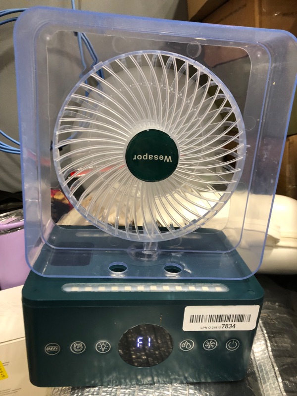 Photo 2 of (READ FULL POST) Portable Air Conditioners Cooling Fan with 3600mah battery, Quiet with 3 Speeds, 1000ml Evaporative Personal Air Conditioner Fan with Mist, 8H Timer, 4 LED mode, Small Air Cooler for Bedroom Office