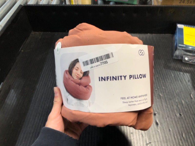 Photo 2 of **READ NOTES**
Huzi Infinity Pillow - Travel Neck Pillow - Versatile Soft 360 Support Scarf - Machine Washable - Home Travel Flight Road Trips (Terracotta)