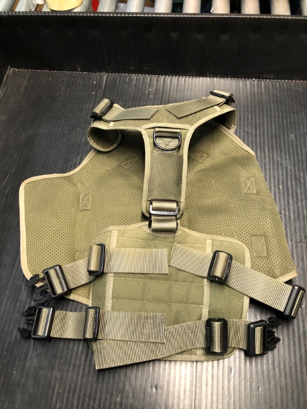 Photo 3 of **READ NOTES**
ICEFANG GN3 Tactical Dog Harness with 6X Buckle,Dog Molle Vest with Handle,3/4 Body Coverage,Hook and Loop Panel for ID Patch,No Pulling Front Clip (L (28"-35" Girth), Ranger Green) Large