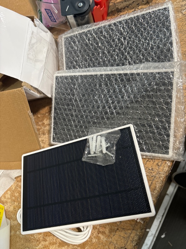 Photo 2 of 6V 4.5W Solar Panel Compatible with Ring Spotlight Cam Battery & All-New Ring Stick Up Cam Battery, IP65 Waterproof Solar Panel with 13Ft Cable Continuous Power to The Camera - 3Pack