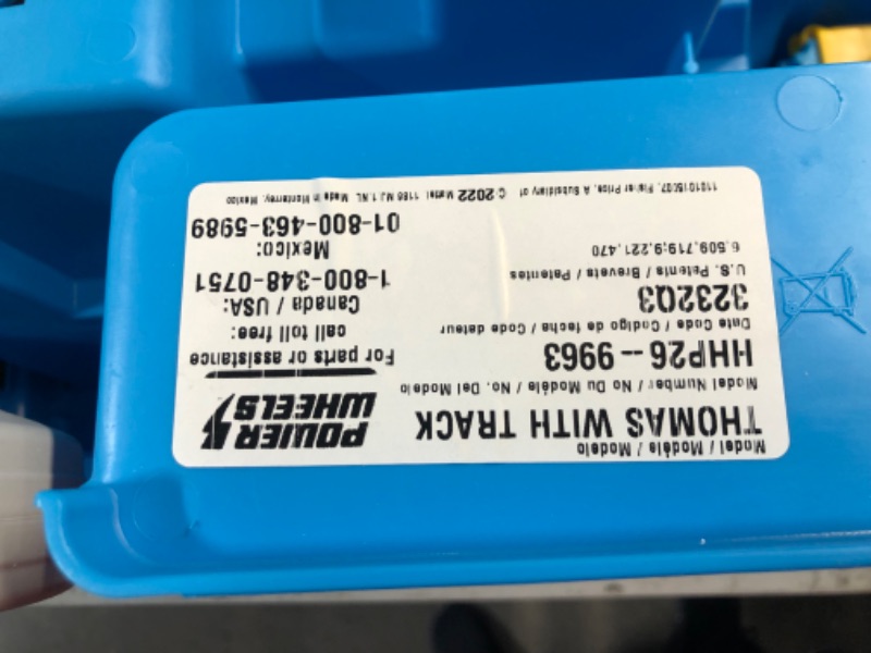 Photo 4 of ***USED - MISSING TRACK, BATTERY, AND HARDWARE - UNABLE TO TEST - SEE PICTURES***
Power Wheels Thomas & Friends Ride-On Train, Thomas with Track, Battery-Powered Toddler Toy for Indoor Play Ages 1+ Years