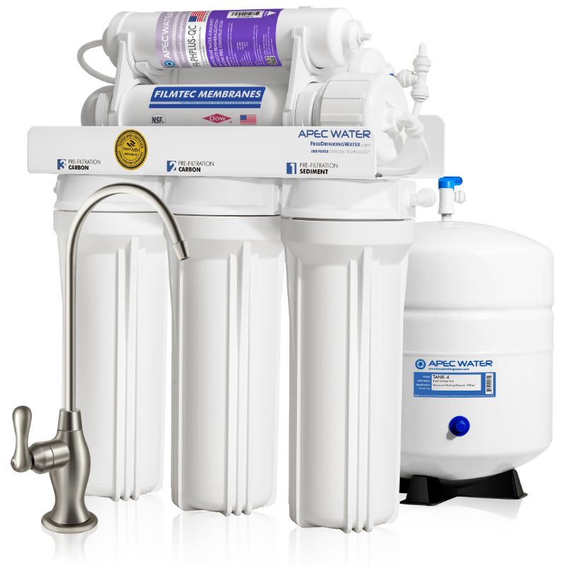 Photo 1 of APEC ULTIMATE RO-PH90 Top Tier Supreme Certified Alkaline Mineral PH+ High Output 90 GPD 6-Stage Ultra Safe Reverse Osmosis Drinking Water Filter Syst
