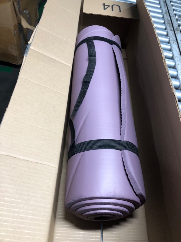 Photo 4 of ***USED - DAMAGED - SEE PICTURES***
Retrospec Solana Yoga Mat 1/2" Thick w/Nylon Strap for Men & Women - Non Slip Excercise Mat for Yoga, Pilates, Stretching, Floor & Fitness Workouts, Violet haze