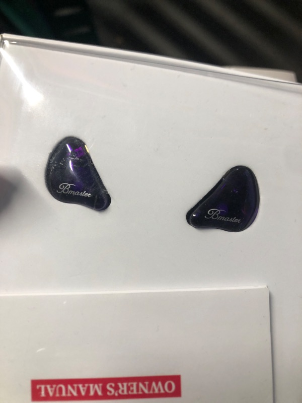 Photo 2 of BASN Triple Driver in Ear Monitors Bmaster in-Ear Headphones with Silver-Plated MMCX Cable Ideal Earphones for Musicians Sound Engineers and DJs (Violet)