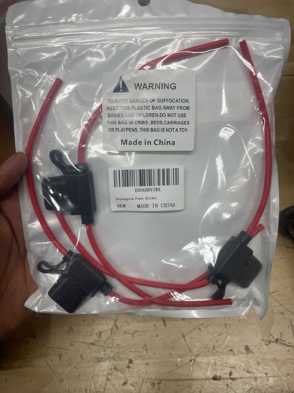 Photo 2 of Anyongora 4 Packs 12AWG Inline Fuse Holder, Waterproof Automotive Blade Fuse Holder with 40 PCS Standard Fuses ATC/ATO (4 of Each: 2A, 3A, 5A, 7.5A, 10A, 15A, 20A, 25A, 30A, 40A) - Set of 4