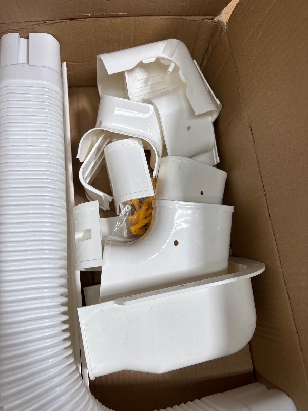 Photo 4 of **USED**
LyPrem 10Ft Mini Split Line Set Cover 3" PVC Line Cover Kit for Mini Split and Central Air Conditioner & Heat Pump(White) White 3" Cover kit-10'ft