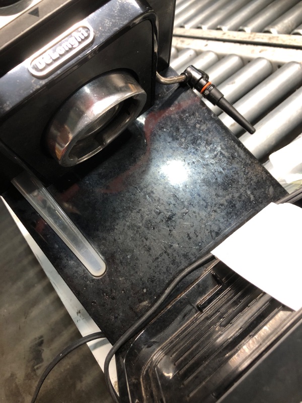 Photo 1 of **MISSING ITEMS** De'Longhi Stilosa Manual Espresso Machine, Latte & Cappuccino Maker, 15 Bar Pump Pressure + Milk Frother Steam Wand, Black / Stainless, EC260BK, 13.5 x 8.07 x 11.22 inches
