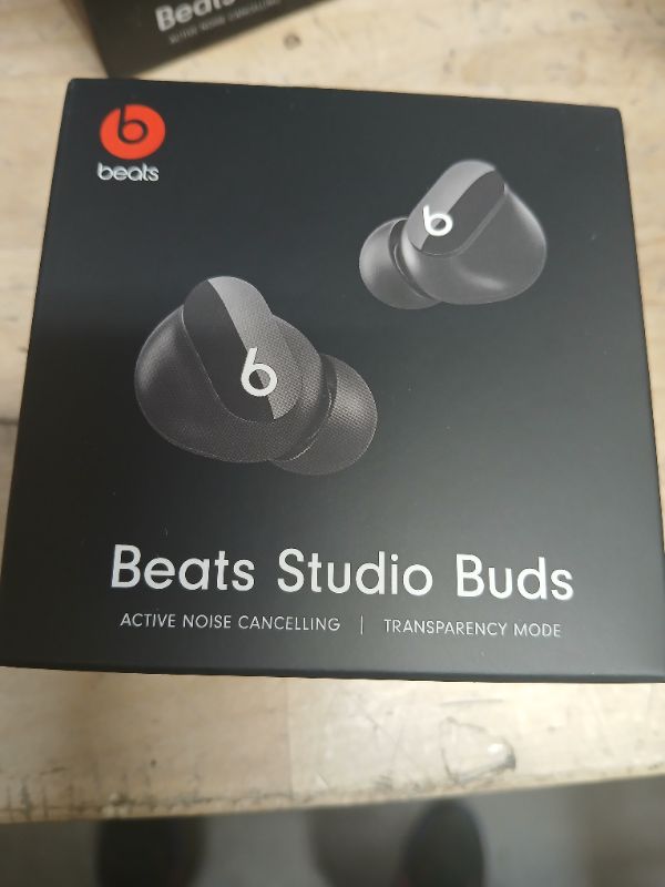 Photo 2 of Beats Studio Buds True Wireless Noise Cancelling Bluetooth Earbuds - Black--
S/N - HNYMD4FG0RP2