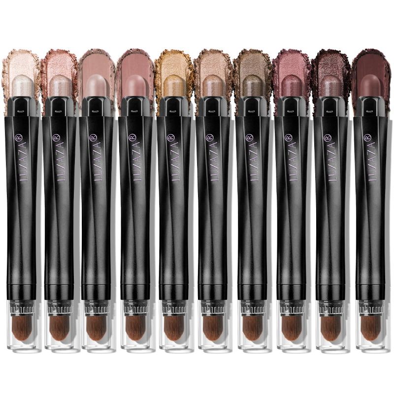 Photo 1 of 10PCS Eyeshadow Stick,Shimmer And Matte Brown Metallic Cream Eyeshadow Pencil Crayon with Smudge-proof & Waterproof,Eye Brightener Stick - Life's Surprise
