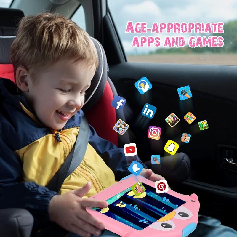 Photo 3 of (READ FULL POST) Kids Tablet 7inch Tablet for Kids Android 10 Toddler Tablet Eye Protection 32GB Kids APP Preinstalled Learning Tablet WiFi Education Dual Cameras with Kid-Proof Case YouTube Netflix Google Play Store