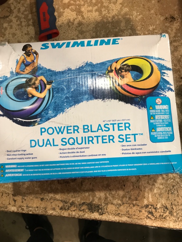 Photo 2 of 
Swimline Powerblaster Dual Squirter Innertube Set, red/Blue, 8"