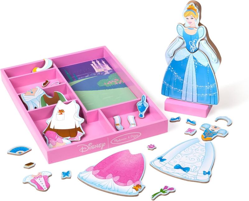 Photo 1 of 
Melissa & Doug Disney Cinderella Magnetic Dress-Up Wooden Pretend Play Set (30+ pcs) - Toys, Princess Dress Up Doll For Preschoolers And Kids Ages 3+