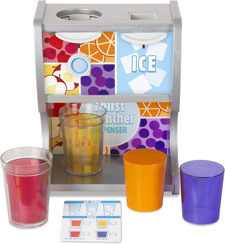 Photo 1 of 
Melissa & Doug Wooden Thirst Quencher Drink Dispenser With Cups, Juice Inserts, Ice Cubes - FSC Certified