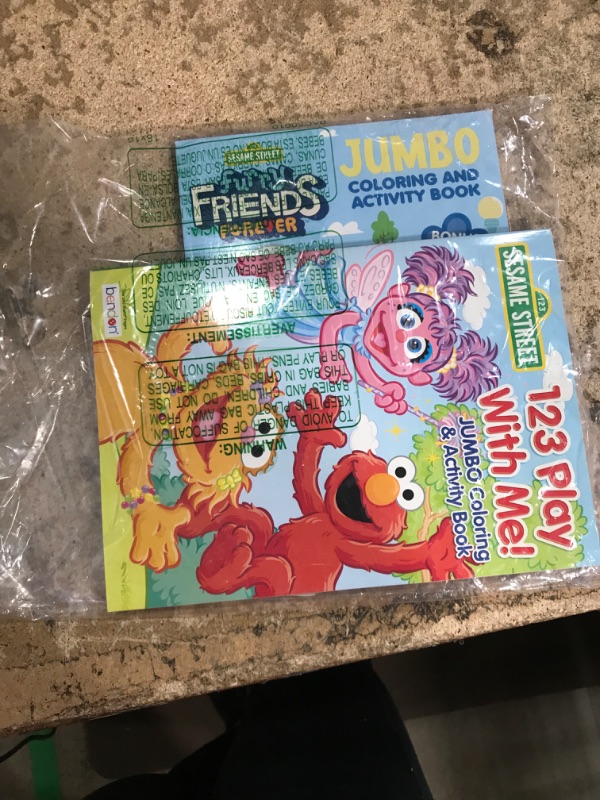 Photo 1 of 2 jumbo Sesame Street coloring and activity books