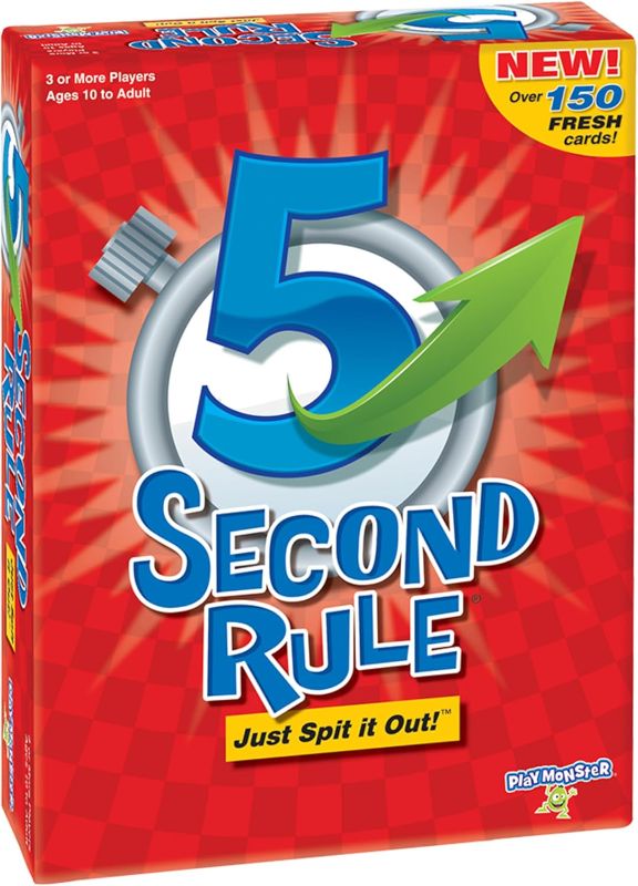 Photo 1 of 
5 Second Rule Game - Simple Questions Card Game for Family Fun, Party, Kids, Travel, Game Night & Sleepovers - Think Fast and Shout Out Answers