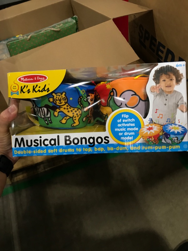 Photo 2 of 
Melissa & Doug K's Kids Bongo Drums Soft Musical Instrument, Multicolor, 1 EA