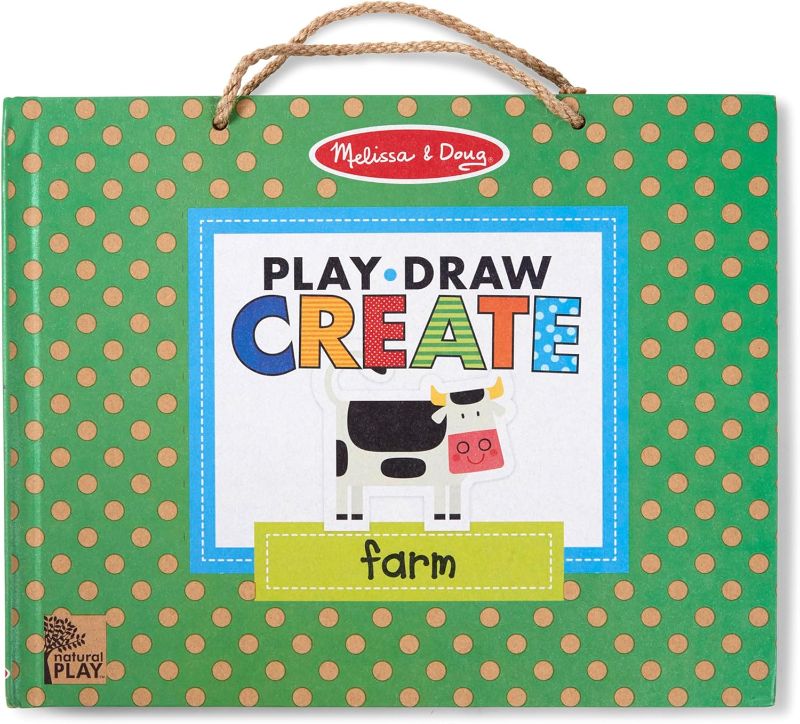 Photo 1 of 
Melissa & Doug Natural Play: Play, Draw, Create Reusable Drawing & Magnet Kit – Farm (38 Magnets, 5 Dry-Erase Markers)