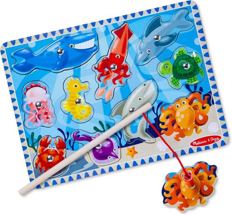 Photo 2 of 
Melissa & Doug Magnetic Wooden Fishing Game and Puzzle With Wooden Ocean Animal Magnets