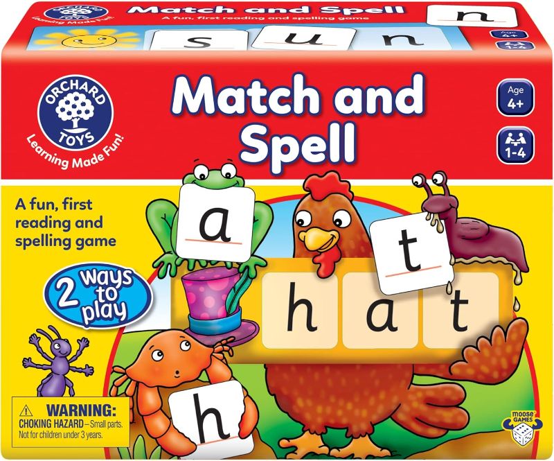 Photo 1 of 
Orchard Toys Moose Games Match and Spell Game. A Fun, First Reading and Spelling Game. 2 Ways to Play. Age 4+. 1-4 Players