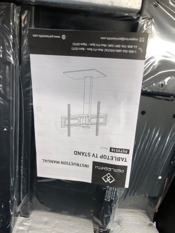 Photo 3 of ***USED - LIKELY MISSING PARTS - UNABLE TO VERIFY FUNCTIONALITY***
PERLESMITH Universal Swivel TV Stand Mount for 37-65,70,75 Inch LCD OLED Flat/Curved Screen TVs-Height Adjustable Table Top TV Stand/Base with Wire Management,VESA 600x400mm up to 99lbs,PS