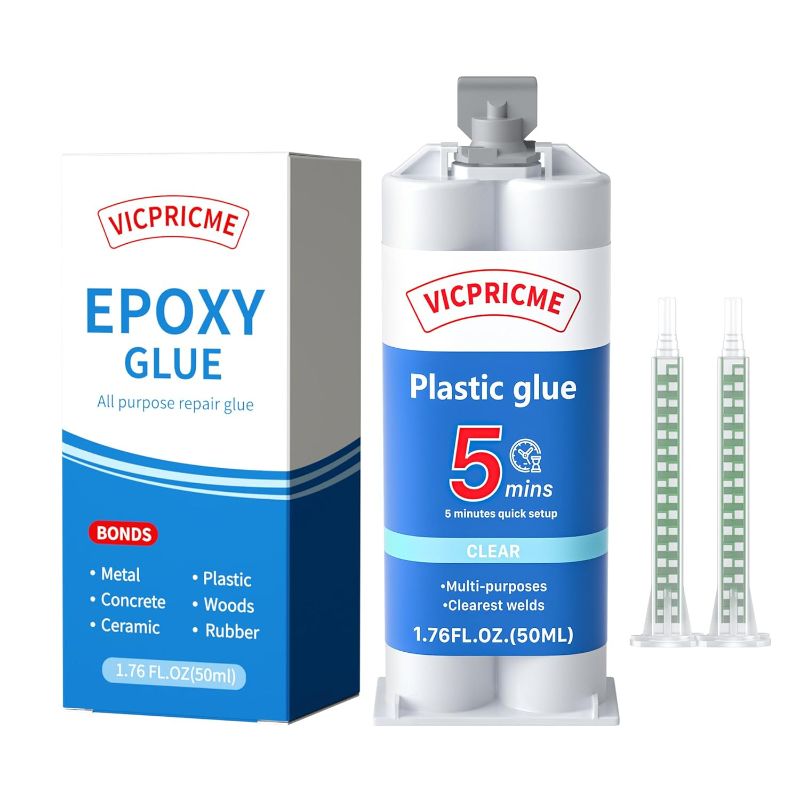 Photo 1 of 
VICPRICME Plastic Glue,1.76OZ 5 Minutes Clear Epoxy Resin Plastic Glue, high Strength Plastic Glue, to Bond All Kinds of Plastics, Plastic and Metal