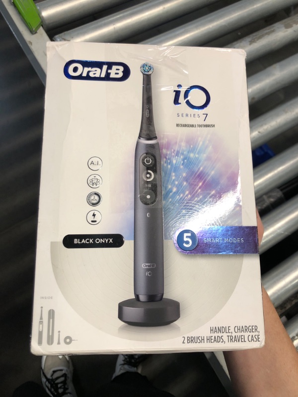 Photo 5 of (READ FULL POST) Oral-B iO Series 7 Electric Toothbrush with 1 Replacement Brush Head, Black Onyx, 3 Count (Pack of 1)